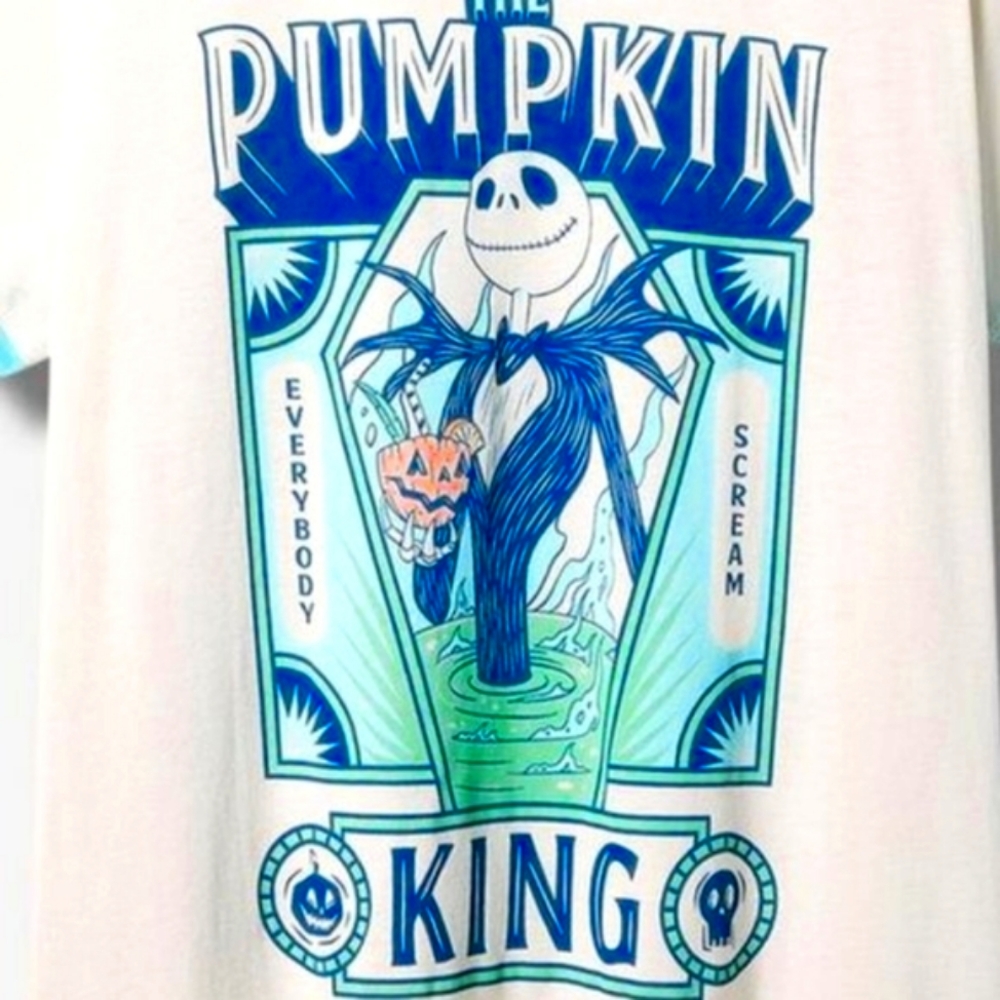 ❤️NWT TORRID NIGHTMARE BEFORE CHRISTMAS PUMPKIN KING HALLOWEEN TEE PLUS - Picture 2 of 10